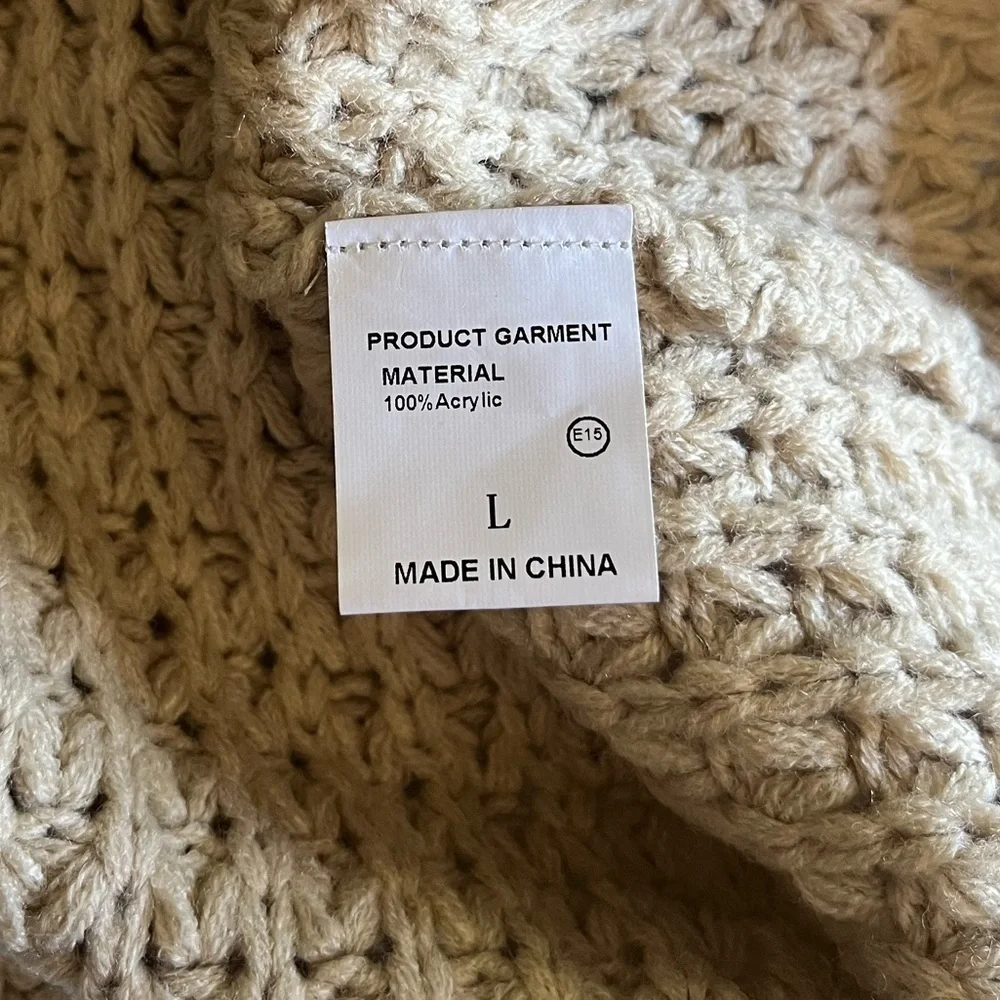 Cozy Knit Beige Sweater